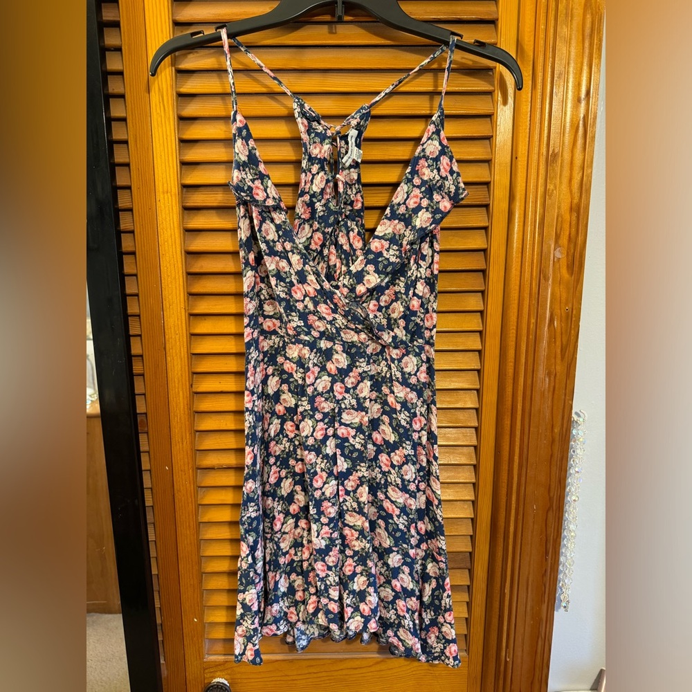 American Eagle Outfitters Floral Mini Dress - Navy and Pink